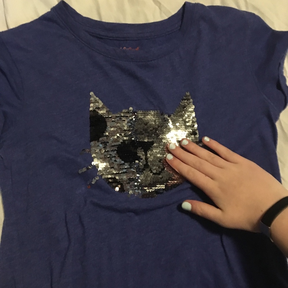 Cat sequin shirt